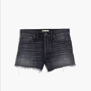 Madewell Relaxed Black Denim Shorts